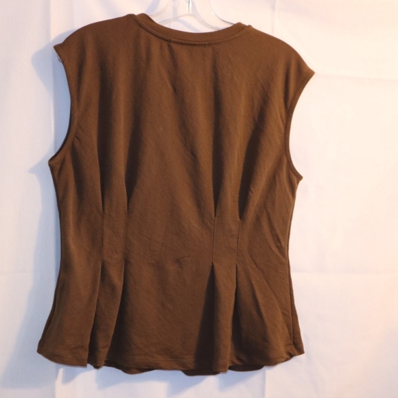 Harlow Peplum Top Brown Size Meduim - Picture 5 of 8